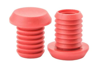 Заглушка ручек руля XH-B017 диаметром 19,8 мм, ПВХ красная (пара) 3410-10043, арт. 150256