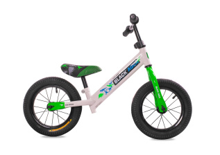 Беговел Black Aqua 123 12" (бело-зеленый) KG123