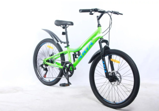 Велосипед 24" ARIA MS242D, зеленый/синий MS242D-GB