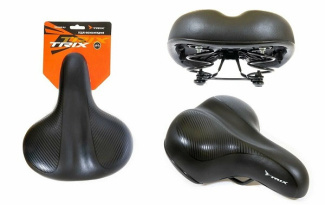 Седло TRIX комфорт 250x210 мм, пружинное,черно-серое 5969