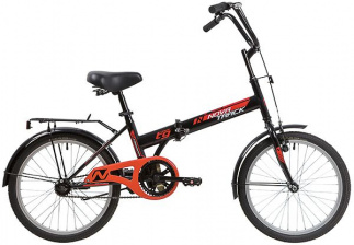 Велосипед NOVATRACK 20" складной, TG 30, черный, передний тормоз V-Brake задний ножн, багажник139791