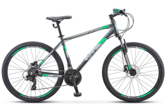 STELS Велосипед Navigator-590 D 26" (16" Серый/салатовый)
