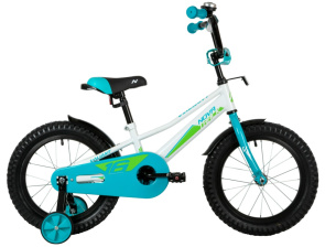 Велосипед NOVATRACK 16" VALIANT белый, полная защита цепи, тормоз нож, короткие крылья 153718