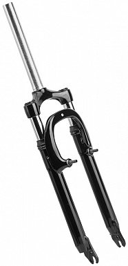 Вилка передняя 24" модель XDS-3868V 1-1/8"x167мм резьб/аморт/V-brake/стальная/черная, арт. 110205 фото 1