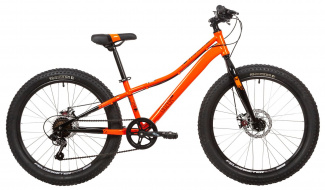 Велосипед NOVATRACK 24" DOZER  STD оранжевый,  сталь. рама 12", 6 скор., Shimano TY21/Microshift 146