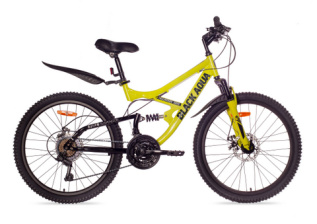 Велосипед BLACK AQUA Mount 1461 D matt 24" 2018 лимонный-черный GL-209D