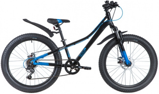 Велосипед NOVATRACK 24" DOZER синий,  алюм. рама 12", 6 скор., Shimano TY21/Microshift TS38 145863