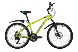 Велосипед FOXX 24" AZTEC D зеленый, сталь, размер 14" 154814