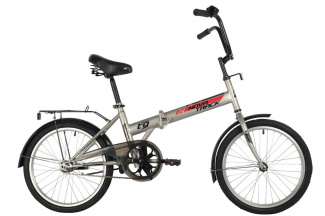 Велосипед NOVATRACK 20" складной, TG30, серый, тормоз нож, двойной обод,сид.и руль комфор 146217