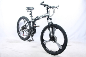 Велосипед 26" Rook  TS262D, черный/серебристый TS262D-B