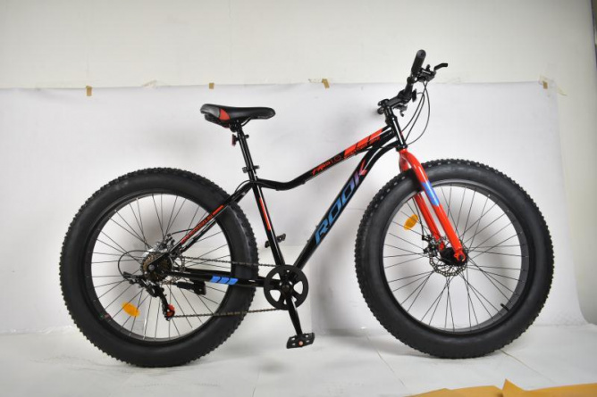 Велосипед 26" Rook FS260D, черный/красный FS260D-BK/RD FATBAKE сталь фото 1