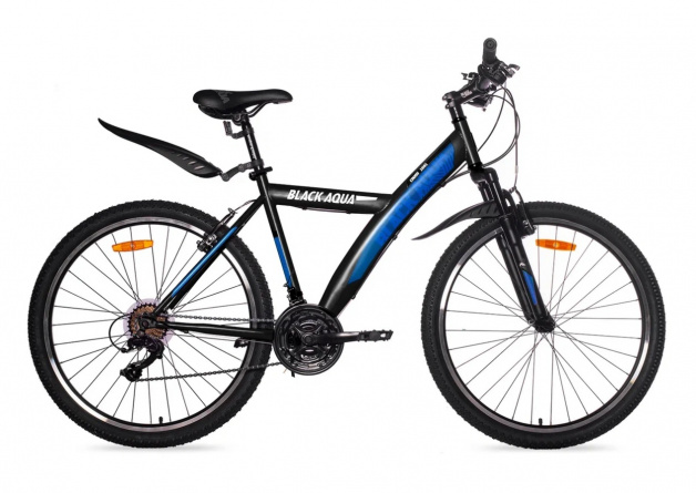 Велосипед BLACK AQUA Cross 1681 D matt 26" (черный-синий) GL-313D фото 1