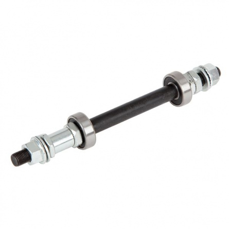 Ось с пром. подшпниками для втулок  SF A03R 32H,O.L.D. 130MM; AXLE S45C 3/8"; CP FINISH; 3/8";Х99029 фото 1