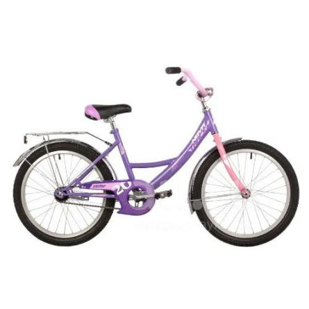 Велосипед NOVATRACK 20" VECTOR фиолет, защ А-тип, торм нож., крылья и багаж хром.,без доп кол 161822 фото 1