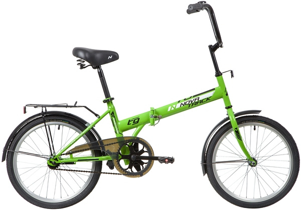 Велосипед NOVATRACK 20" складной, TG30, салатовый, тормоз нож,двойной обод,сид.и руль комфор 140675 фото 1