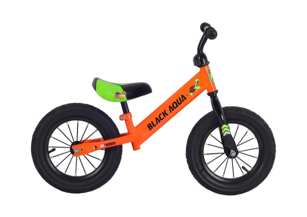 Беговел Black Aqua 123 12" (оранжевый) KG123 фото 1
