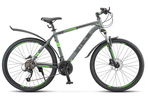 STELS Велосипед Navigator-640D 26"  (19" Антрацитовый/зеленый), арт. V010 фото 1