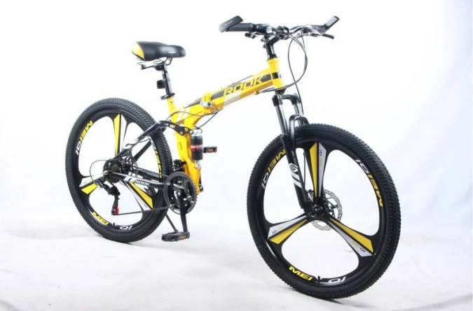 Велосипед 26" Rook  TS262D, желтый/черный TS262D-YB фото 1