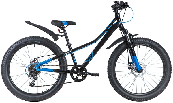 Велосипед NOVATRACK 24" DOZER синий,  алюм. рама 12", 6 скор., Shimano TY21/Microshift TS38 145863 фото 1