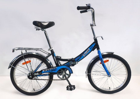 Велосипед BA Street Beat 121 20"; 1s (РФ) (13,5", черный-синий) YF-701CTR фото 1