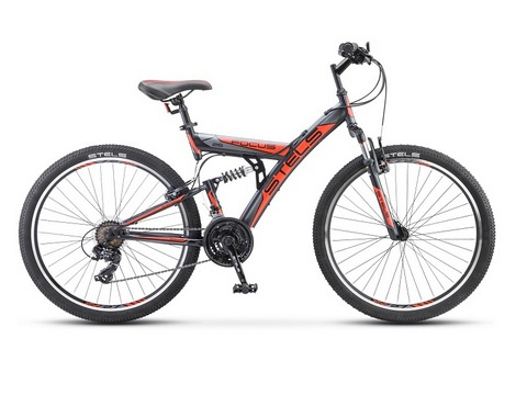 STELS Велосипед Focus 26"V 18-sp (18" Оранжевый/черный), арт. V030 фото 1